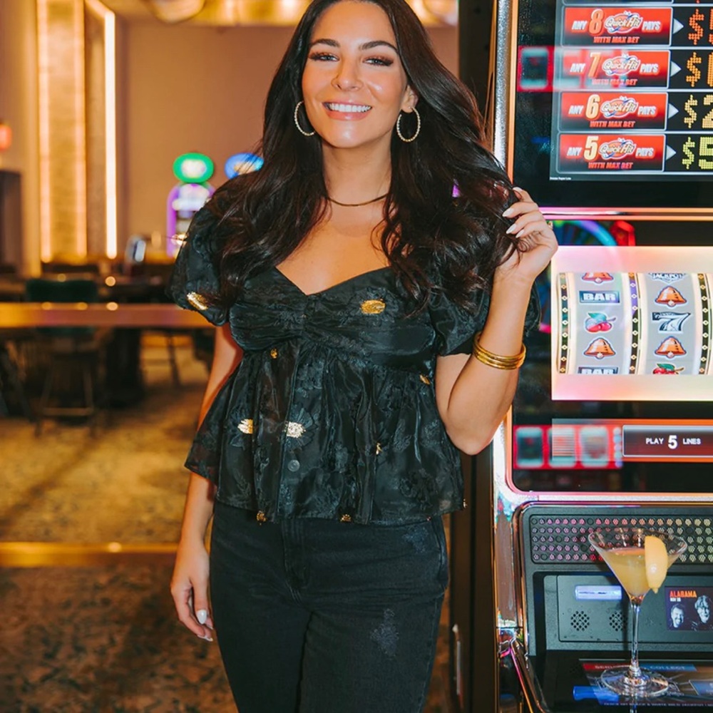 NWT Buddy Love Blakeley Peplum Short Sleeve